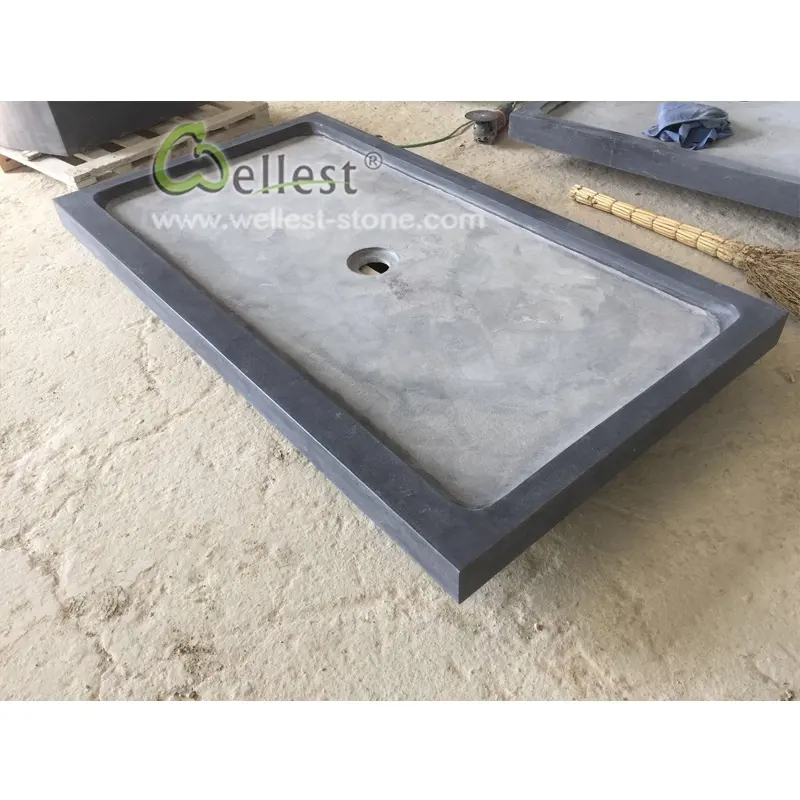 Китайские кастрюли для душа из темного камня Bluestone для ванной комнаты