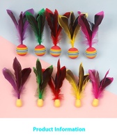 SeeMore Tête de tendon haute élastique tête de boule éponge arc-en-ciel vente en gros boule de cheveux longs 5 couleurs volant boule de plumes de badminton