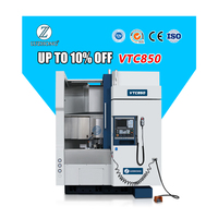 Tour de précision Torno fraiseuse universelle VTC850 VTC800 VTC700 tour CNC tour à Table 3 axes pour métal