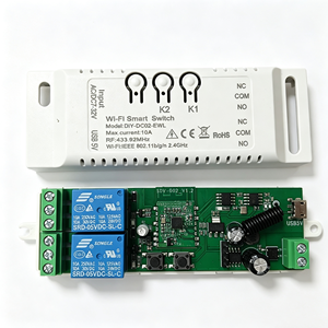 Module de <span class=keywords><strong>relais</strong></span> intelligent Wi-Fi EWeLink 2 canaux USB 5V DC7-32V, contrôle industriel, minuterie sans fil, télécommande par <span class=keywords><strong>téléphone</strong></span> pour Google Home - Product Image 1