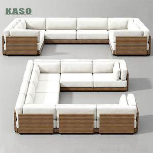 Hotel Modern Sofa Set <strong>Garden</strong> <strong>Teak</strong> Outdoor <strong>Furniture</strong> Aluminum Wood Patio Outdoor Couch Sectional <strong>Teak</strong> Luxury <strong>Garden</strong> Sofa Set - Product Image 1
