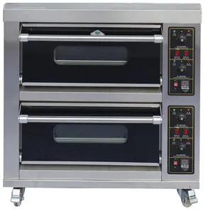 Restaurant Equipment for cake oven Electric Oven & Infrared Pizza two Deck commercial oven for Baking Bread