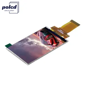 Polcd 3.5 inci IPS TFT LCD 320x480 resolusi kapasitif layar sentuh Panel ILI9488 3.5 "LCM Tampilan modul