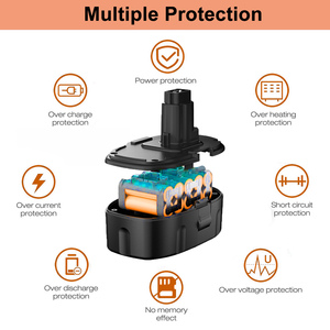 Li-ion 4000mAh có thể sạc lại 18650 pin thay thế cho <span class=keywords><strong>Dewalt</strong></span> 18V Pin cho không dây khoan dc9098 <span class=keywords><strong>dc9096</strong></span> xrp công cụ điện - Product Image 4