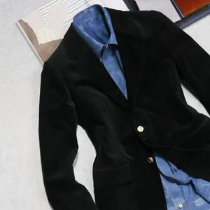 Blazer de pana para hombre Holland Sherry, estilo británico, <span class=keywords><strong>medio</strong></span> entallado, con botones dorados, chaqueta de un solo pecho, traje de negocios - Product Image 2