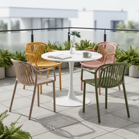 Chaises de salle à manger en plastique épaissi pour l'extérieur, la plage, la cour et l'usage domestique – Chaises de loisirs modernes et simples en PP pour l'extérieur