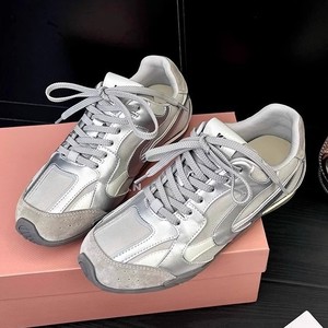 Zapatos Plateados <span class=keywords><strong>GAT</strong></span> para Mujer 2026, Todas las Temporadas, Nuevos, con Aumento de Altura, Zhejiang Wenzhou, Ligeros, Duraderos, de Cuero Genuino, Suela Suave - Product Image 1
