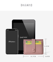 Dompet Tempat Kartu Kredit Wanita Dompet Saku Ritsleting Tempat ID Mini Kecil Lucu dengan Pelindung RFID Dompet Koin Tipis