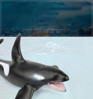 Simulación de PVC, juguete de animales marinos, educación para niños, vida marina, animal, Delfín de algodón suave, tortuga marina, gran modelo de tiburón blanco