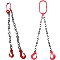 Sling de levage à chaîne soudée réglable à deux brins en acier allié G80 avec finition zinguée pour levage en hauteur