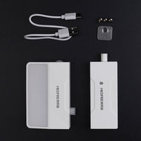 MKDFIRE Loquet tactile rechargeable à ouverture par pression avec lumière LED, ouvre-porte moderne en plastique ABS pour hôtel, salle de bain, cuisine, chambre
