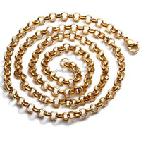 Chaîne Rolo en Acier Inoxydable Non Soudé, Vente en Gros, Chaîne à Maillons Ronds pour Perles, Fabrication de Bijoux DIY, Chaîne pour Colliers et Bracelets avec Espaces Entre les Maillons