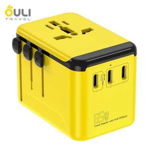 OULIYO A04-HUB65W GAN USB/TYPE-C Transmission de données monde adaptateur de voyage universel <span class=keywords><strong>chargeur</strong></span> rapide - Product Image 1