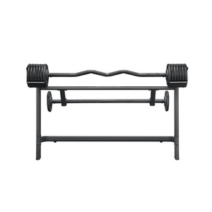 Superior Quality <b>Adjustable</b> 36.2KG Fixed Straight Curl <b>Barbell</b> Rack for Body Building Top Fitness Equipment - Product Image 3