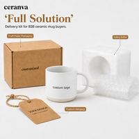 Tasses à café en céramique personnalisées avec logo, fond non émaillé, en porcelaine, parfaites pour la maison et les cadeaux d'affaires