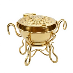 Quemador de Incienso Decorativo de Metal con Tapa, Soporte para Varillas Aromáticas, para Hogar, Patio, Hotel - Product Image 1