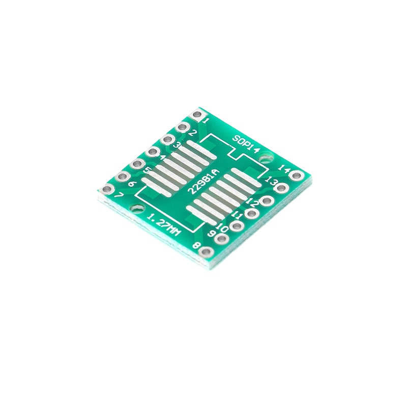 Плата контактная SOP14 SSOP14 TSSOP14 к DIP14 SMD, адаптер DIP-DIP 0,65 мм/1,27 мм до 2,54 мм