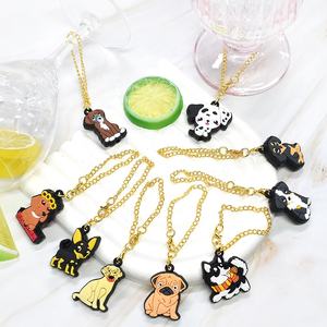 نمط الكلب سحر الزجاج عشاق الكلب أجش الذهبي الشعر كورجي القش سلسلة سحر الملحقات مناسبة لمقبض كوب الماء - Product Image 1