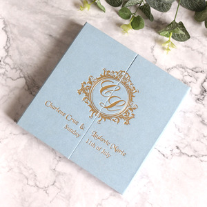 Tùy chỉnh bìa cứng Thiết kế hộp lời mời đám cưới thiệp mời sinh nhật với Vòng Acrylic mời - Product Image 5