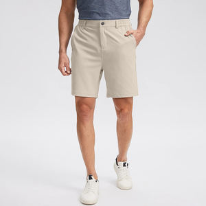 Bermuda athlétique personnalisé pour hommes 95% polyester 5% élasthanne taille moyenne style décontracté toile solide coupe ajustée short extensible doux - Product Image 6