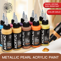 Peinture acrylique nacrée à séchage rapide en pot individuel de 60 ml – Pigment acrylique de haute qualité pour l'artisanat DIY