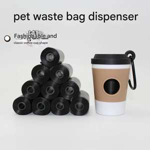 Grosir plastik portabel ramah lingkungan kantong kotoran anjing Dispenser desain baru cangkir kopi bentuk kotoran produk pembuangan - Product Image 6