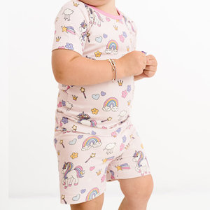 All'ingrosso Set di abbigliamento per bambini di bambù 0-3mesi Set di abbigliamento per neonata vestiti per neonati <span class=keywords><strong>unicorno</strong></span> sogni due pezzi Set pigiami - Product Image 6
