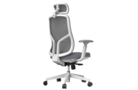 Chaise de bureau ergonomique moderne Comine, réglable en hauteur, pivotante, avec support lombaire, structure en alliage d'aluminium, pour intérieur/extérieur, hôtel, villa