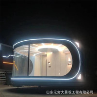 Nouvelle conception et construction de B&B de vacances, maison en aluminium et EPS de style futuriste, capsule spatiale blanche, site touristique, vente chaude