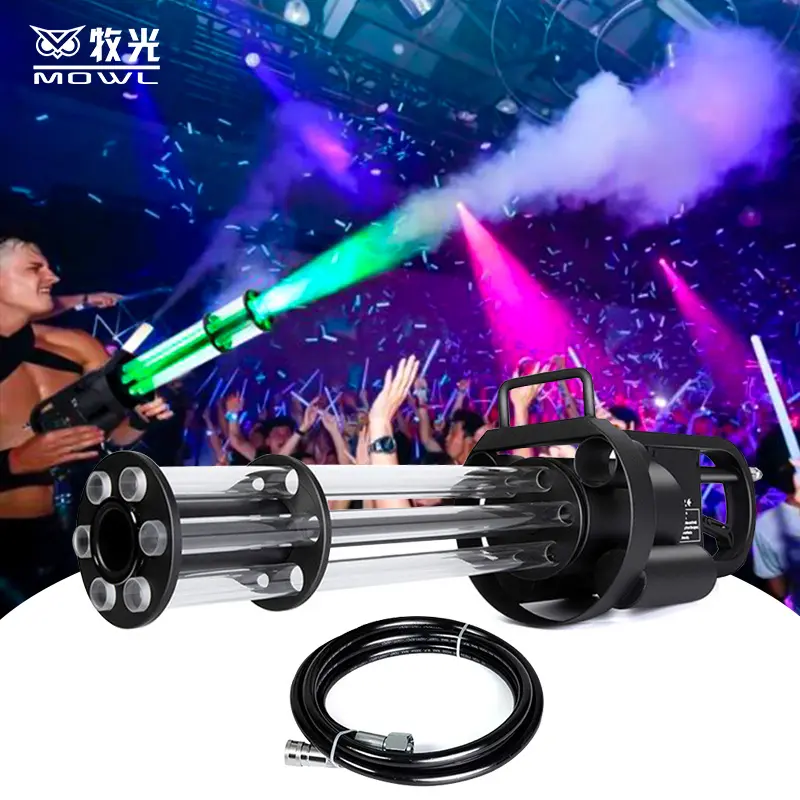 Gatling Handhold LED Co2 Gas Column Gun pour Dj Wedding Party Stage Disco