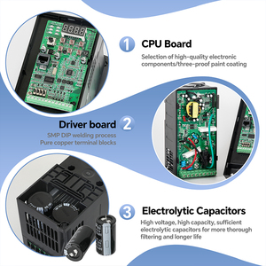 Vente chaude 380V 3.7KW 5HP 5.5KW 7.5HP 50/60Hz convertisseur de pilote de fréquence variable (VFD) pour compresseurs de moteur à courant alternatif - Product Image 3