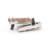 Potentiomètre coulissant à film de carbone simple, course 20 mm, 10k 20k 50k 100k, avec cache-poussière