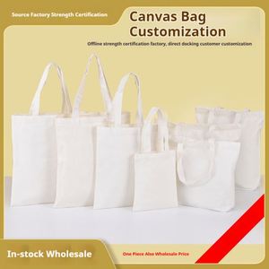 Customizable logo Printed Recyclable Eco-Friendly <b>Large</b> Capacity Reusable Hand-painted <b>Plain</b> <b>Canvas</b> Shoulder Shopping Tote Bag - Product Image 2