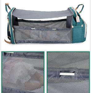 <span class=keywords><strong>Sac</strong></span> à dos pliable portable de grande capacité pour bébé, <span class=keywords><strong>sac</strong></span> à dos étanche pour maman allaitante avec crochets en polyester - Product Image 5