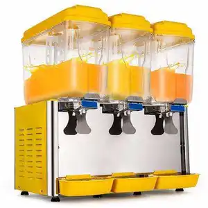 Ticari içecek dağıtıcı elektrikli soğuk içecek makinesi paslanmaz çelik meyve suyu dağıtıcı makinesi Slush makinesi f