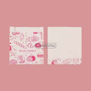 Sac en papier kraft personnalisé, enduit, pour beignets, pain grillé, emballage alimentaire jetable, résistant à l'huile - Product Image 6