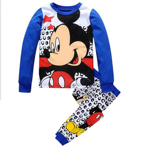 STX Maßgeschneiderte Kinderbekleidungssets Großhandel Kinder-Pyjamas Dünne Baumwolle Cartoon Langarm Jungen Heim-Pyjama-Set Nachtwäsche - Product Image 6