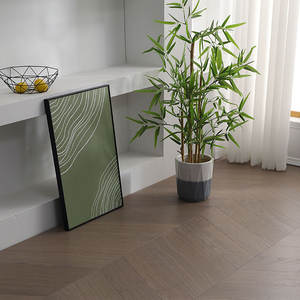 Parquet en bois massif moderne à chevrons, économique, antidérapant et ignifuge pour salon, maison locative, dortoir - Product Image 2