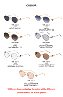 KAJILA Vente en gros de lunettes de soleil fantaisie à la mode avec logo personnalisé, monture ovale en métal, protection UV400, lunettes de soleil pour femmes