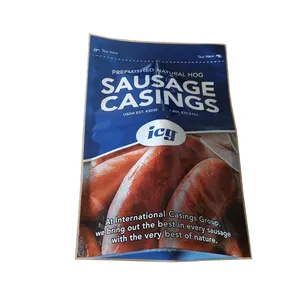 GMP Workshop Customized Printing Laminated Plastic Sausage Casing Packaging Bags For Meat Frozen Retort Pouch Shanghai Factory