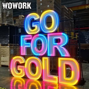 2026 WOWORK Chiffres géants lumineux en métal effet miroir infini <span class=keywords><strong>Abyss</strong></span> Marquee de 3, 4, 5 pieds (1m, 120cm) pour location d'événements et fêtes d'anniversaire - Product Image 4