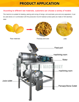 304 RVS Enkel/Dubbel Kanaals Abrikozen Tomaten Fruitpulp Extractor Mango Zaad Verwijderende Fruitpulpmachine