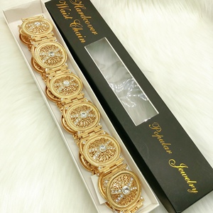 <span class=keywords><strong>Ceinture</strong></span> <span class=keywords><strong>en</strong></span> métal doré et <span class=keywords><strong>argent</strong></span>é de style marocain, fine et carrée, avec boucle <span class=keywords><strong>en</strong></span> D, largeur 5 cm, bijoux de mariage pour femmes, cadeau pour les mariées - Product Image 4