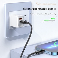 100W USB-C zu Typ-C Schnellladekabel mit LED-Leistungsanzeige und Nylon-Ummantelung für Kamera & Kopfhörer Telefon/Laptop OEM