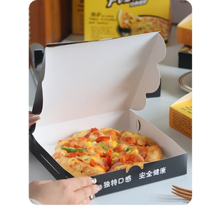 Boîte à pizza, emballage personnalisé pour pizza, boîte à emporter, conteneur en carton ondulé, boîte à pizza avec poignée, vente en gros, 6 7 8 9 11 12 pouces - Product Image 3