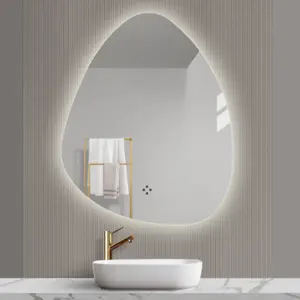Modern Designer Makeup Wall Mounted Lighting Mirror Customized Bathroom Decor Smart Bath Mirrors For Hotel