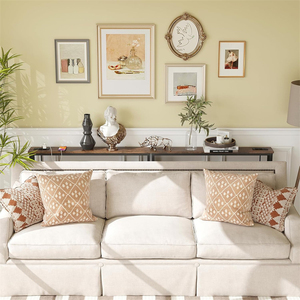 Mesa Consola de Entrada Moderna de Color Mármol Blanco Sintético con 4 Estantes de Almacenamiento para Sala de Estar y Uso en Hoteles - Product Image 5