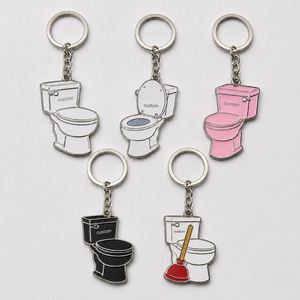 Llaveros de Inodoro Personalizados de Alta Calidad al por Mayor, Llaveros con Formas Divertidas y Lindas, Diseño Peculiar y Jocoso, Regalo para el Día de los Inocentes - Product Image 1