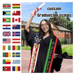 Estola de Graduación México/Puerto Rico, Banda de Graduación, Estola de Graduación Clase 2025, Estolas de Satén Personalizadas de Diferentes Países - Product Image 2