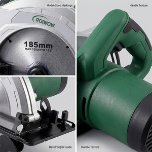 Scie à <span class=keywords><strong>main</strong></span> rotative électrique portable avec cordon 1300W, scie à bois, outils professionnels, scies circulaires électriques 185MM - Product Image 5